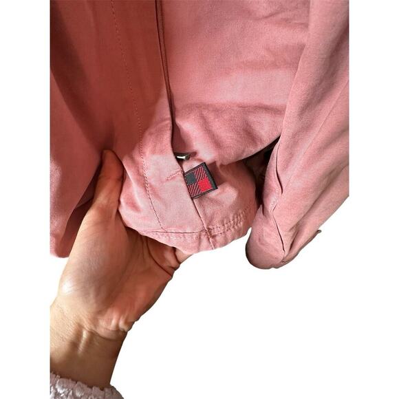 Woolrich Women’s Bomber Jacket Size‎ M Pink Fleece Lined Foldable Hood - Picture 5 of 8
